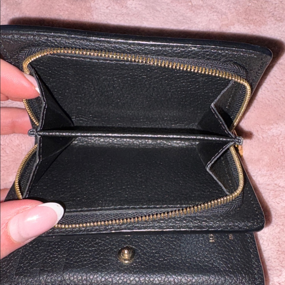 Louis Vuitton Black Embossed Zip Wallet with Gold Accent - Picture 5 of 5